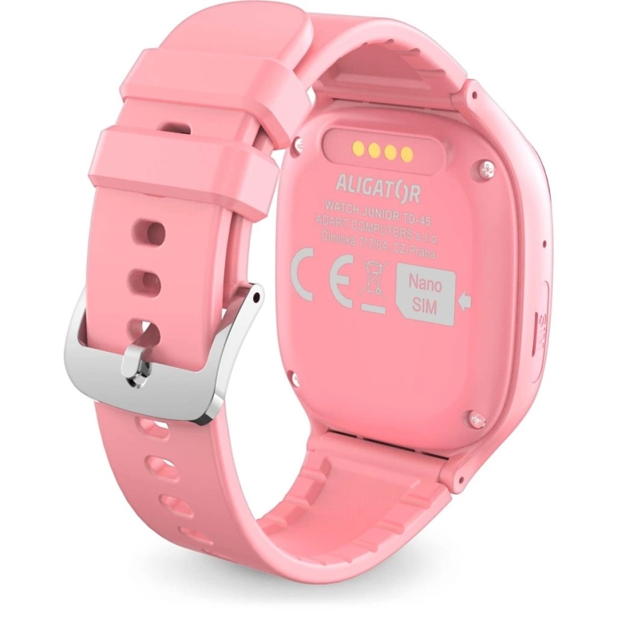 Aligator AW11PK - Montre connectée Watch Junior 2, batterie 450 mAh, certification IP67, Wi‑Fi, rose