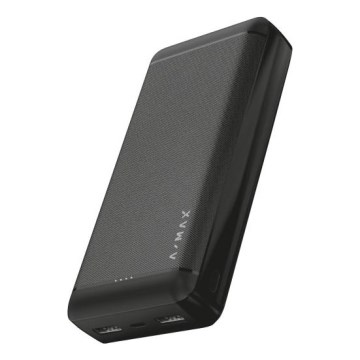 Aligator AX0004 - Batterie externe A-MAX 20000 mAh 3,7V noire