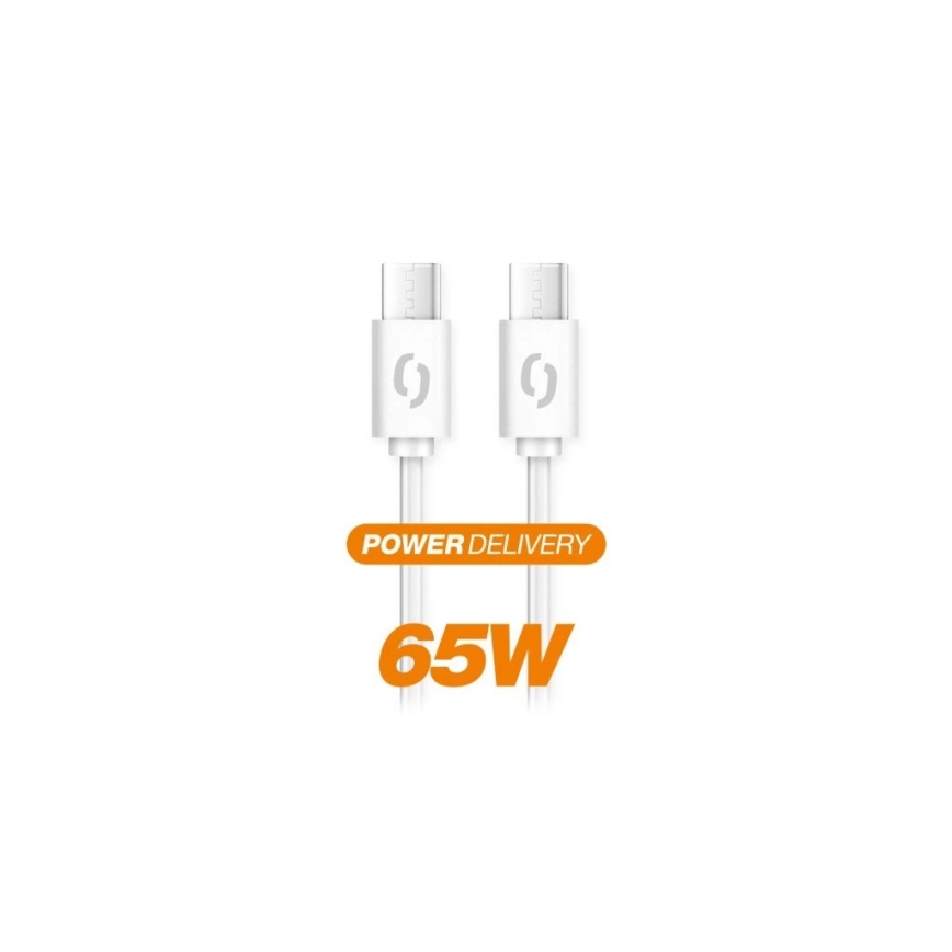 Aligator DATKP49 - Câble USB-C / USB-C 65 W Power Delivery 1,5 m blanc