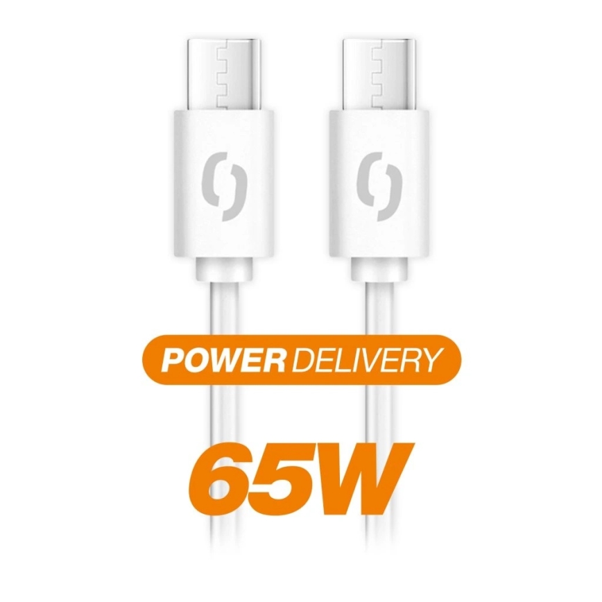 Aligator DATKP55 - câble USB-C vers USB-C Power Delivery 65 W, 0,5 m, blanc