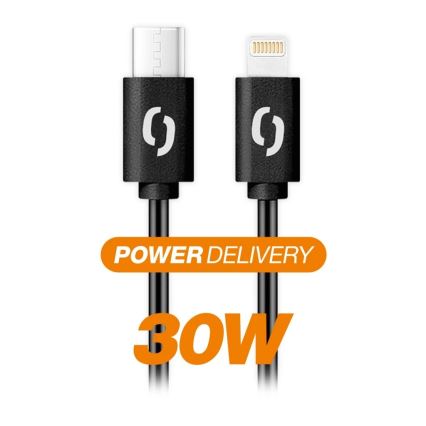 Aligator DATKP56 - câble USB USB-C / Lightning 30W Power Delivery 0,5m noir