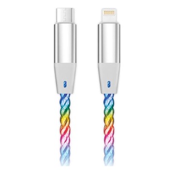 Aligator DATKP65 - câble USB USB-C / Lightning avec rétroéclairage LED 30 W Power Delivery 0,5 m