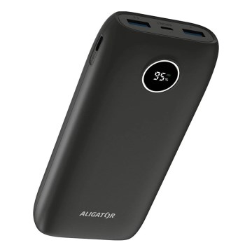 Aligator PBPD20BK - Batterie externe avec écran LCD, Power Delivery 20000 mAh / 20 W / 3,7 V, noir
