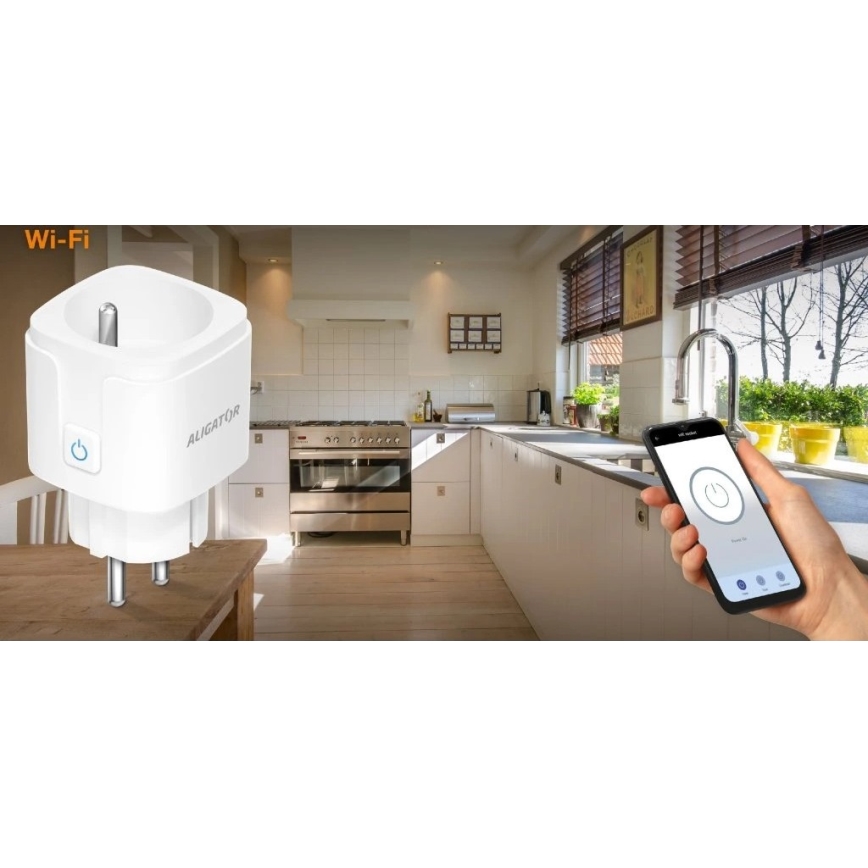 Aligator WAL001 - Prise intelligente 3680W/230V/Type E/16A Wi‑Fi Tuya