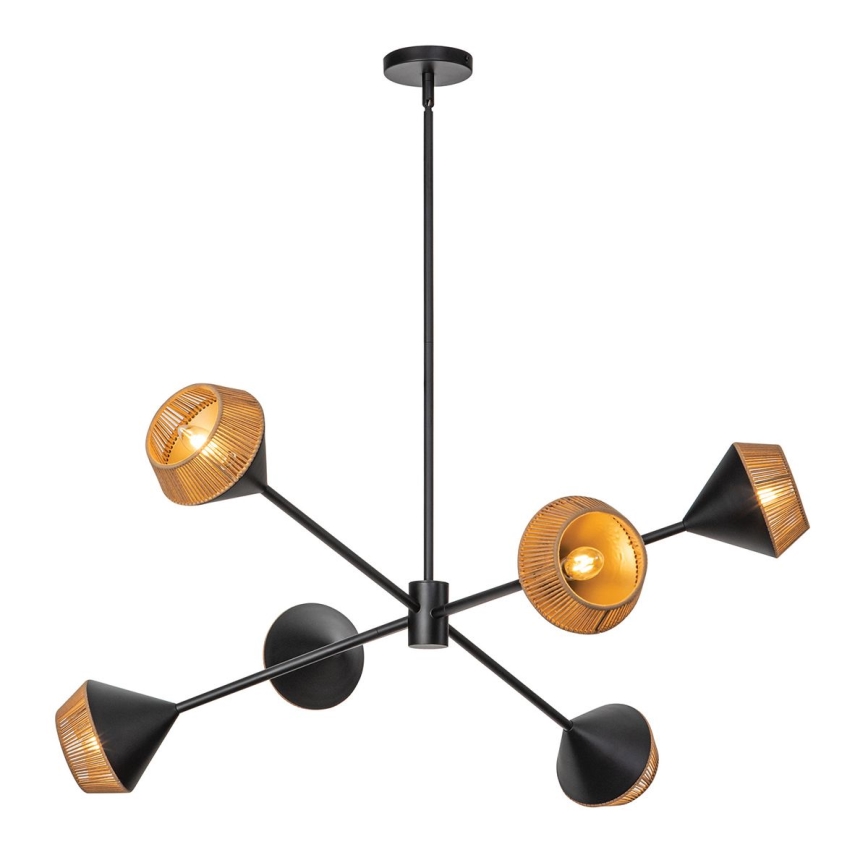 Alora Mood - Lustre à tige DAPHNE 6xE14/40W/230V noir/marron