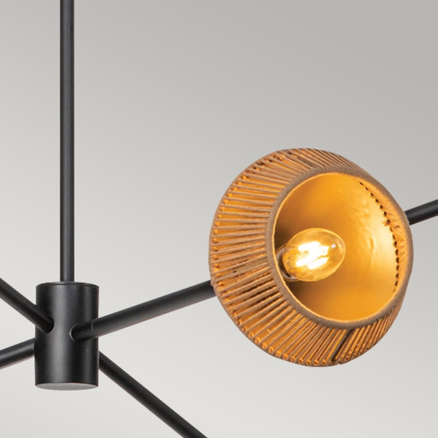 Alora Mood - Lustre à tige DAPHNE 6xE14/40W/230V noir/marron