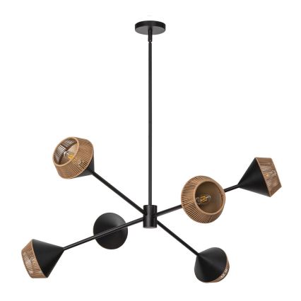 Alora Mood - Lustre à tige DAPHNE 6xE14/40W/230V noir/marron