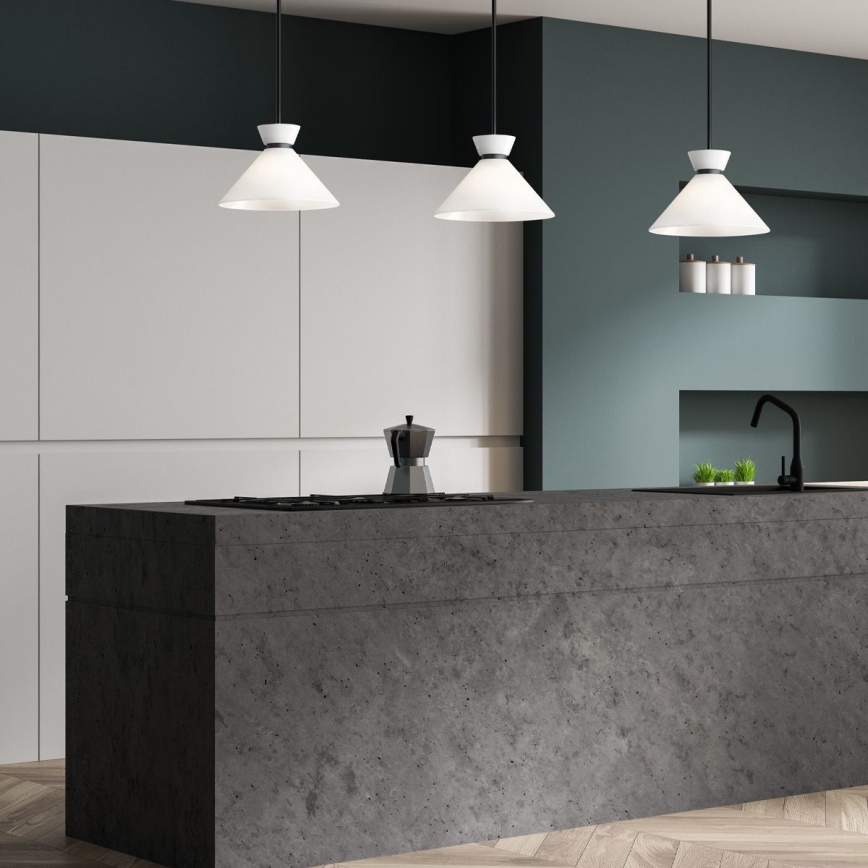 Alora Mood - Lustre sur tige HALSTON 1xE27/60W/230V noir