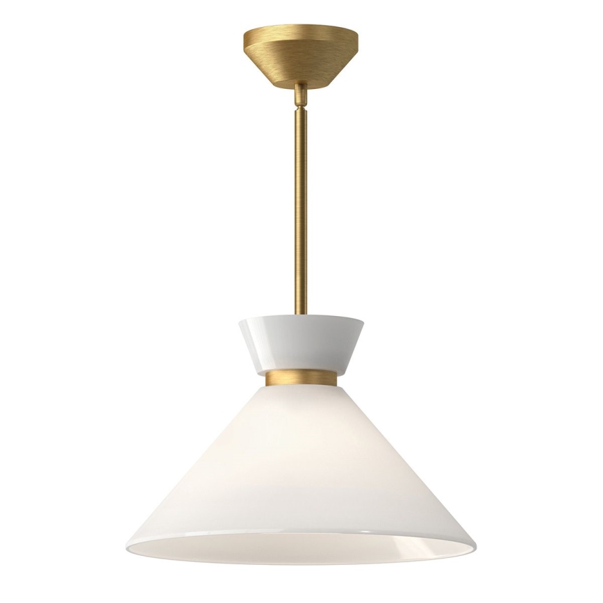 Alora Mood - Suspension sur tige HALSTON 1xE27/60W/230V dorée