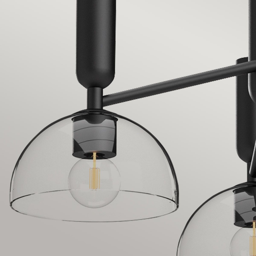 Alora Mood - Lustre sur tige JUDE 3xE27/60W/230V noir