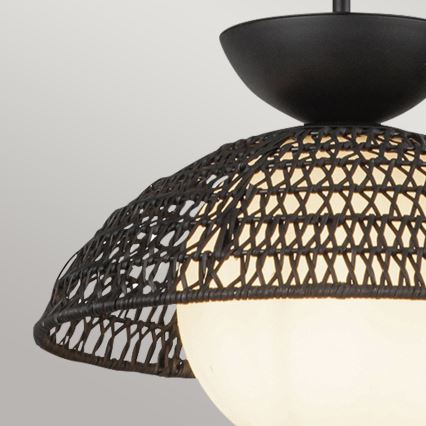 Alora Mood - Suspension sur tige PERTH 1xE27/60W/230V Ø 37,5 cm noire