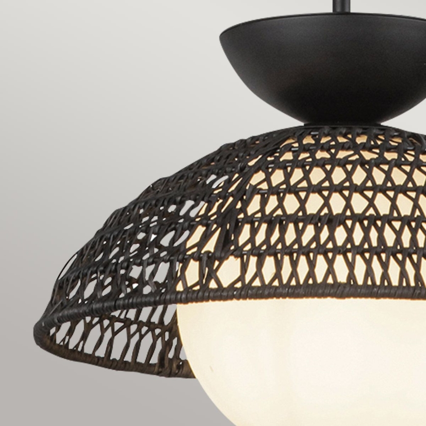 Alora Mood - Suspension sur tige PERTH 1xE27/60W/230V Ø 37,5 cm noire