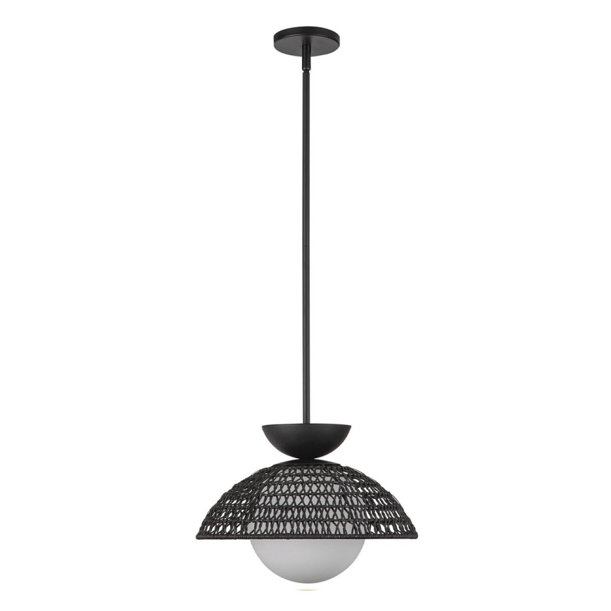 Alora Mood - Suspension sur tige PERTH 1xE27/60W/230V Ø 37,5 cm noire