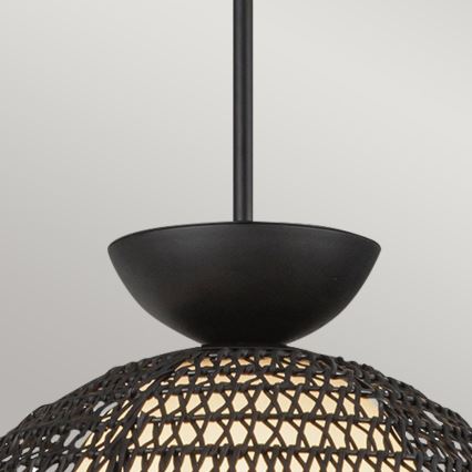 Alora Mood - Suspension sur tige PERTH 1xE27/60W/230V Ø 37,5 cm noire