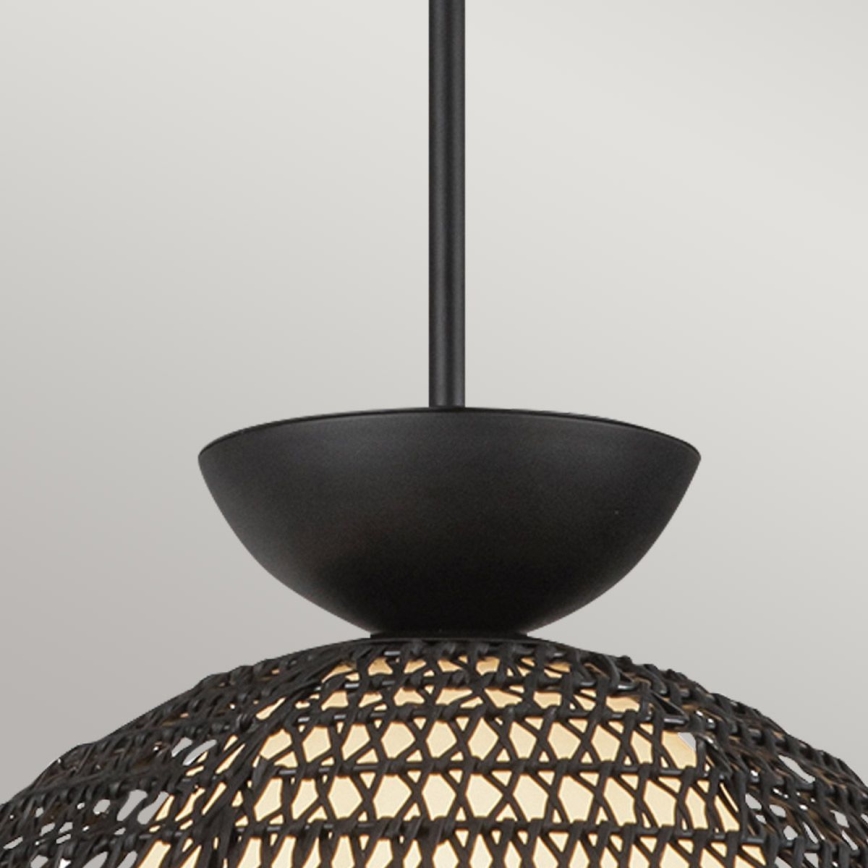 Alora Mood - Suspension sur tige PERTH 1xE27/60W/230V Ø 37,5 cm noire