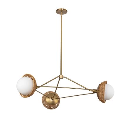 Alora Mood - Lustre sur tige PERTH 3xE14/40W/230V doré
