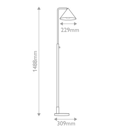 Alora Mood - Lampadaire REMYCK 1xE27/60W/230V noir