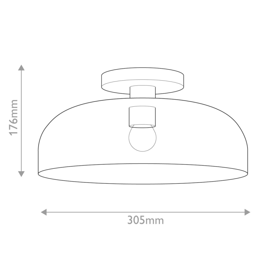 Alora Mood ALM-SYLVIA-SF-BK-CL - Plafonnier SYLVIA 1xE27/60W/230V noir
