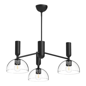 Alora Mood - Lustre sur tige JUDE 3xE27/60W/230V noir