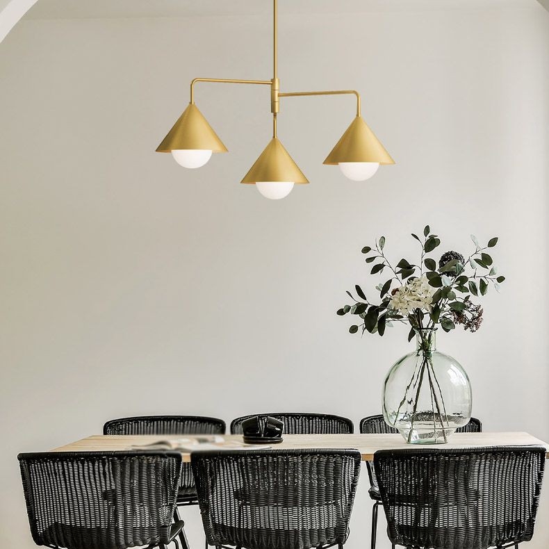 Alora Mood - Lustre sur tige REMYCK 3xE27/60W/230V doré