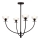 Alora Mood - Lustre sur tige SYLVIA 4xE14/40W/230V noir