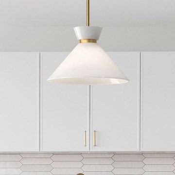 Alora Mood - Suspension sur tige HALSTON 1xE27/60W/230V dorée