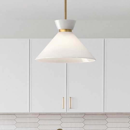 Alora Mood - Suspension sur tige HALSTON 1xE27/60W/230V dorée
