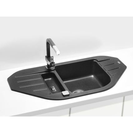 ALVEUS 1090940 - Évier de cuisine NIAGARA 90x50 cm granit/noir