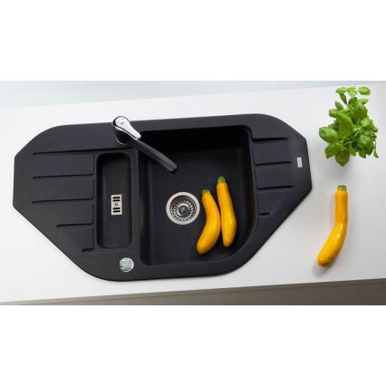 ALVEUS 1090940 - Évier de cuisine NIAGARA 90x50 cm granit/noir