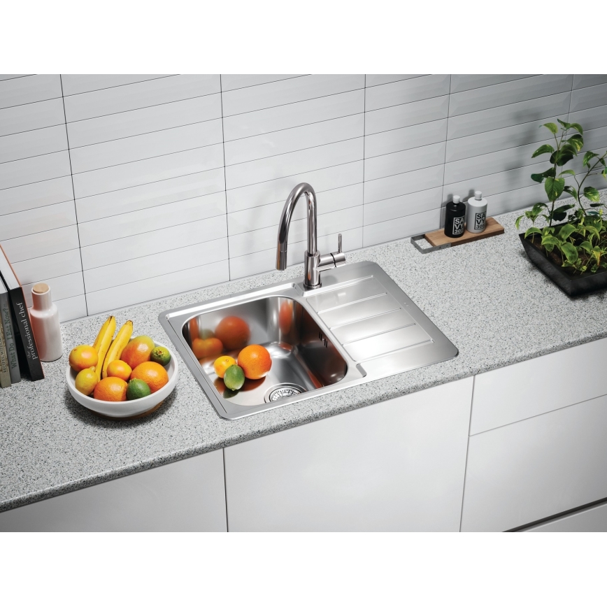 ALVEUS 1144603 - Évier de cuisine LINE 61,5x50 cm inox/satiné, sans vidage excentré