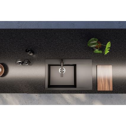 ALVEUS 1149303 - Évier de cuisine PURE 79 x 51,5 cm granit/anthracite