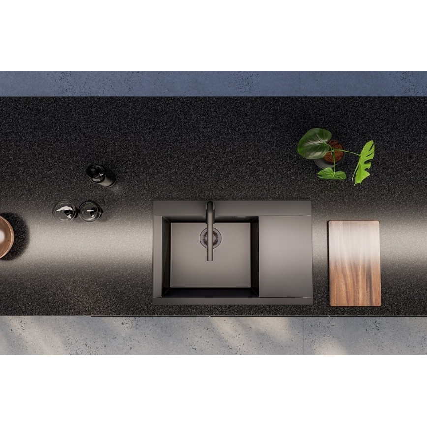 ALVEUS 1149305 - Évier de cuisine PURE 79x51,5 cm granite/noir
