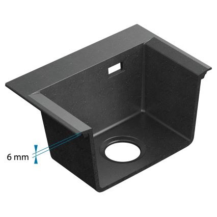 ALVEUS 1149305 - Évier de cuisine PURE 79x51,5 cm granite/noir