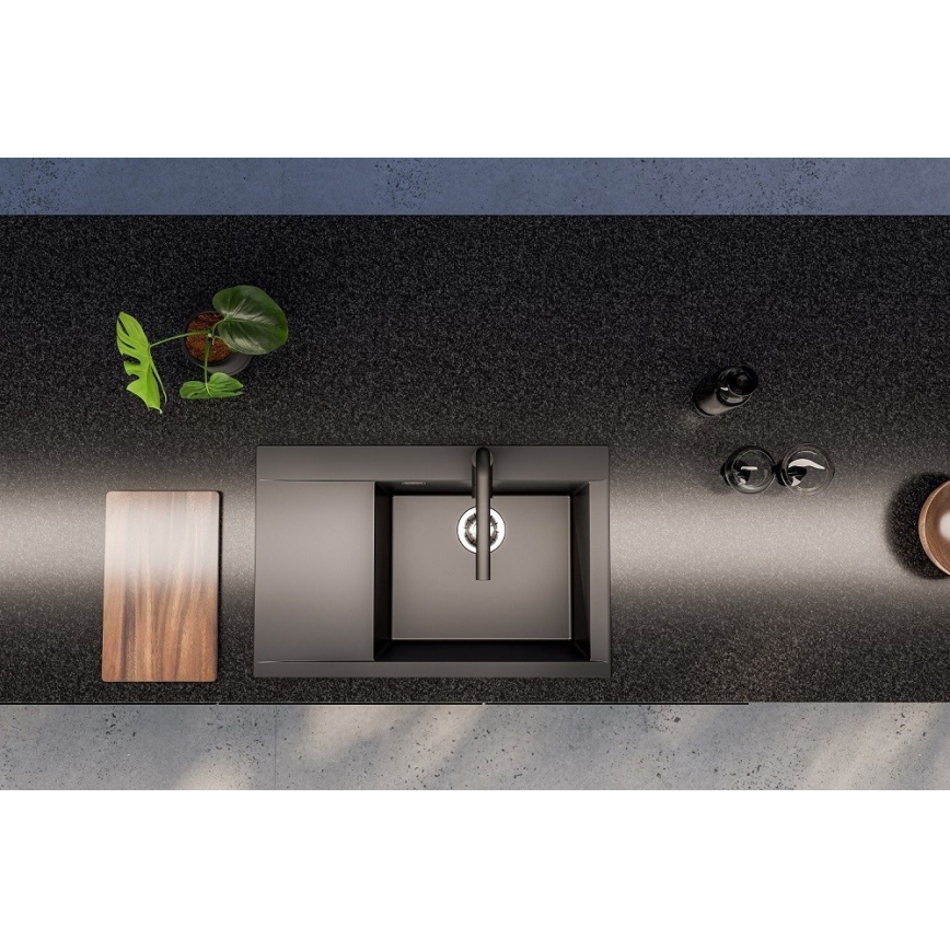 ALVEUS 1149503 - Évier de cuisine PURE 79 x 51,5 cm granite/noir