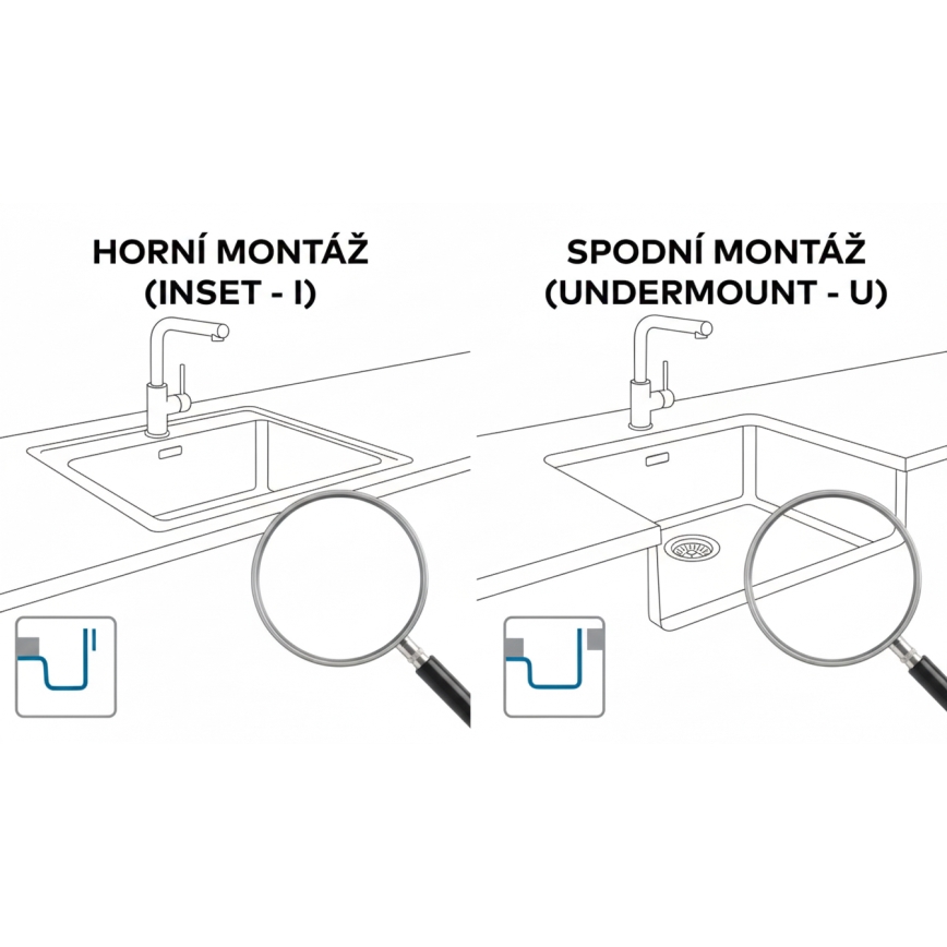 ALVEUS 1150051 - Évier de cuisine OMNI 55 x 45 cm granit/blanc