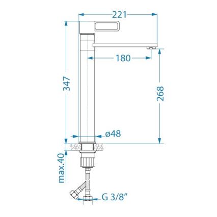 ALVEUS 1150752 - Robinet d'évier MAYA 34,7 cm chrome brillant