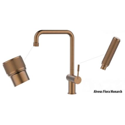 ALVEUS 1150763 - Robinet d'évier FLORA 34,8 cm cuivre