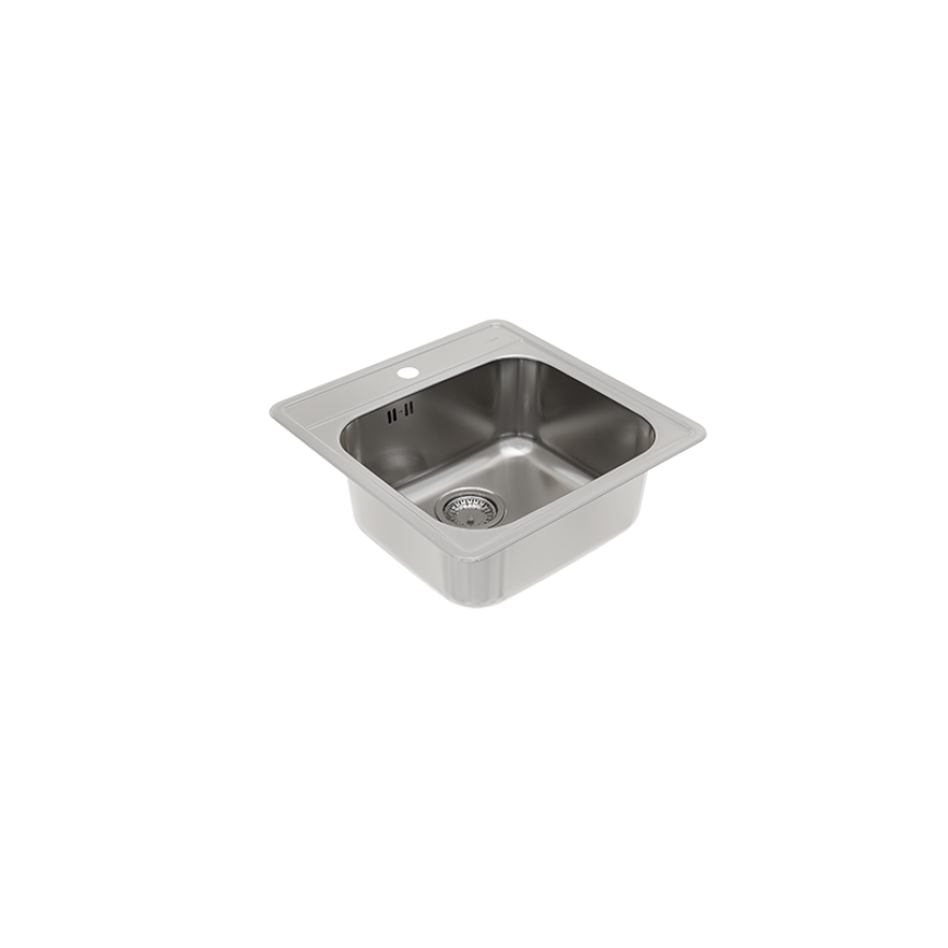ALVEUS 1151258 - Évier de cuisine MORE 50x49 cm mat acier/satin