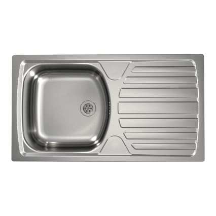 ALVEUS - Évier de cuisine BASIC 78x43,5 cm inox mat/satiné + mitigeur d'évier VIOLA 36,7 cm inox brossé