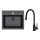 ALVEUS SETA23228 - Évier de cuisine ATROX 59x50 cm + robinet de cuisine à bras flexible MINTAS 34 cm granit/noir mat