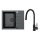 ALVEUS SETA23230 - Évier de cuisine CADIT 59x50 cm + robinet MINTAS avec bras flexible 34 cm granit/mat noir