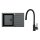 ALVEUS SETA23231 - Évier de cuisine CADIT 79x50 cm + robinet avec bras flexible MINTAS 34 cm granit/mat noir