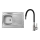 ALVEUS SETA24019 - Évier de cuisine CLASSIC 80x60 cm + robinet avec bras flexible MINTAS 34 cm inox brossé/noir