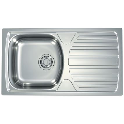 ALVEUS SETA259 - Évier de cuisine BASIC 78x43,5 cm + robinet RIVIERA 14,8 cm satin/brillant chrome