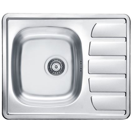 ALVEUS SETA265 - Évier de cuisine ZOOM 61,5x50 cm + robinet RIVIERA 14,8 cm satin/brillant chrome