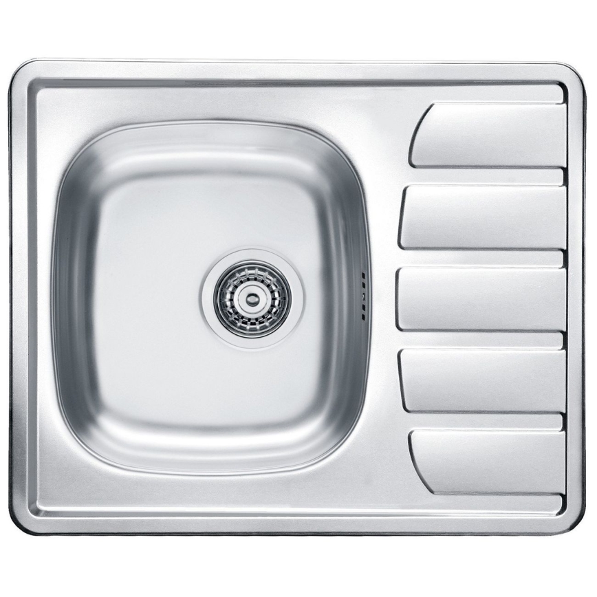ALVEUS SETA265 - Évier de cuisine ZOOM 61,5x50 cm + robinet RIVIERA 14,8 cm satin/brillant chrome