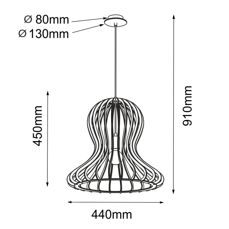 Amplex - Suspension sur câble 1xE27/20W/230V beige