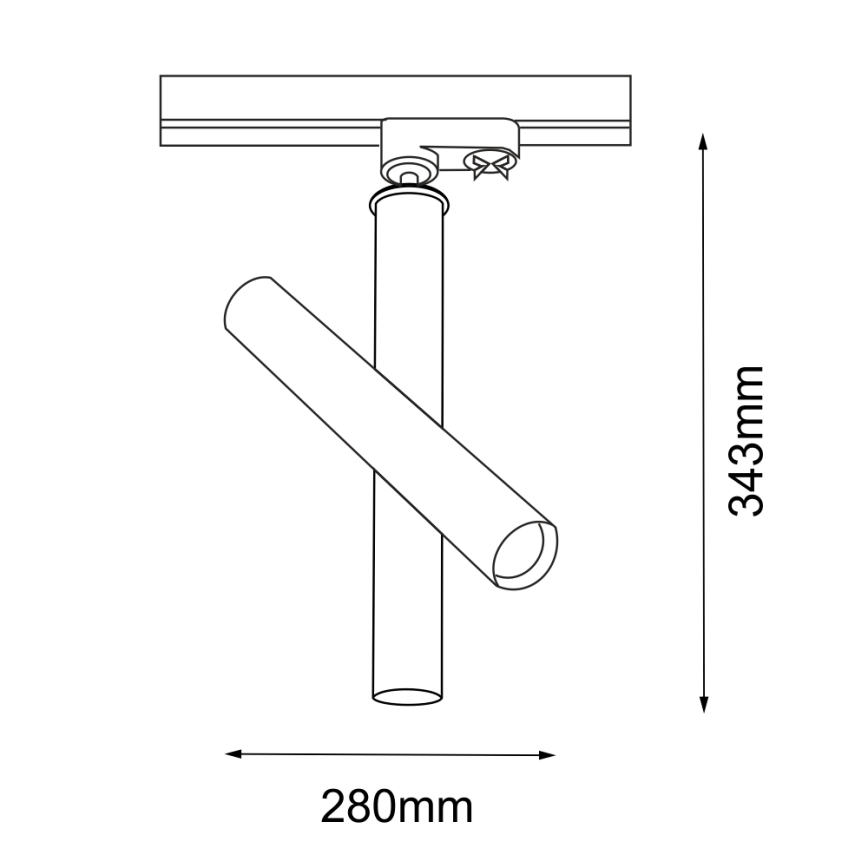 Amplex - Spot pour système de rail 1xGU10-MR11/15W/230V blanc/laiton