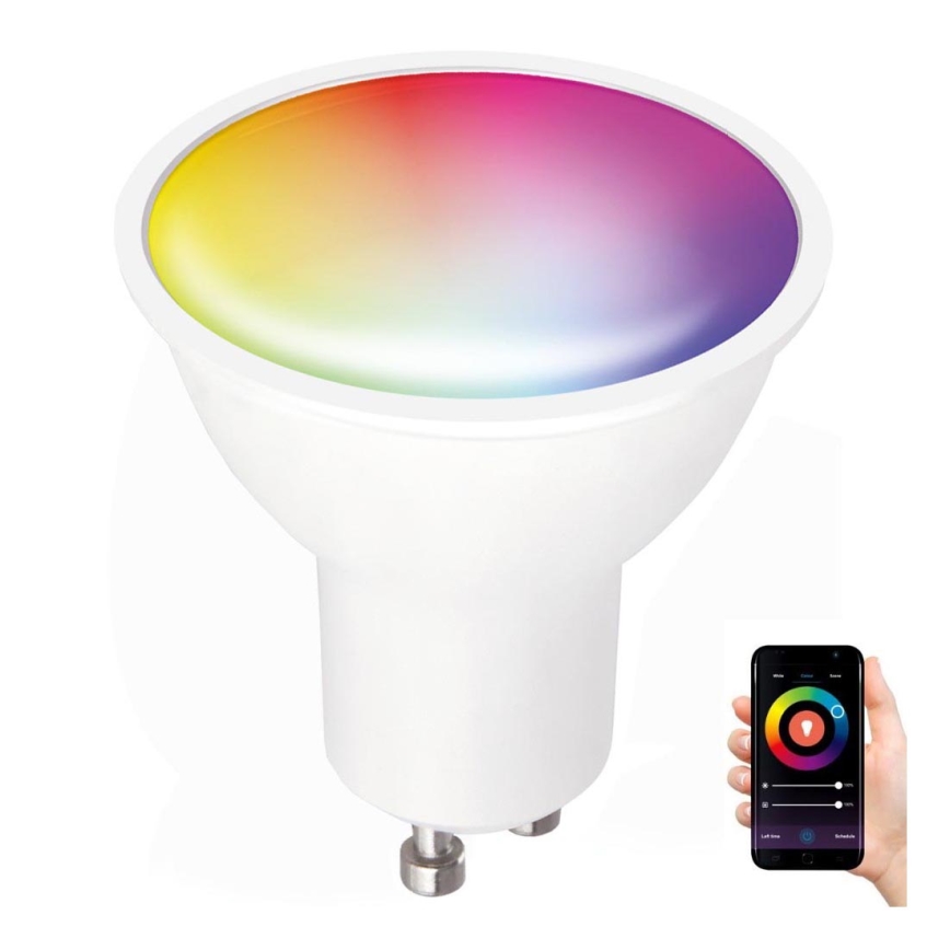 Ampoule à intensité variable connectée LED RGB GU10/5W/230V 2700-6500K Wi-Fi Tuya