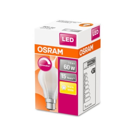 Ampoule à intensité variable LED B22d/7,5W/230V 2700K - Osram